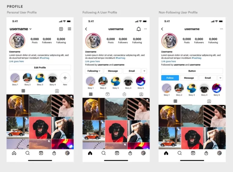 Instagram Post & Stories UI Kit Figma