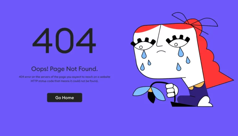 Creative 404 Not Found Page Template