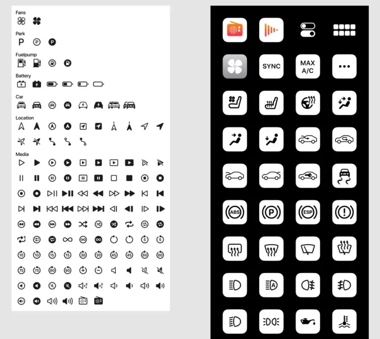 Apple Carplay HMI Icons