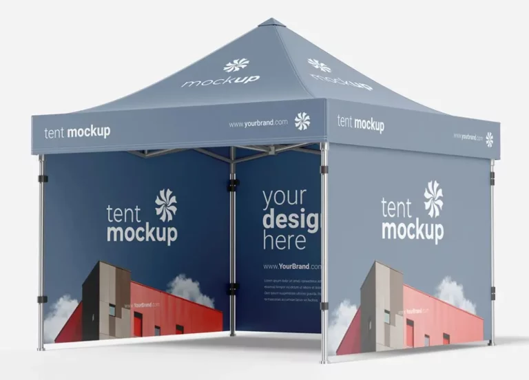 Realistic Tent PSD Mockup