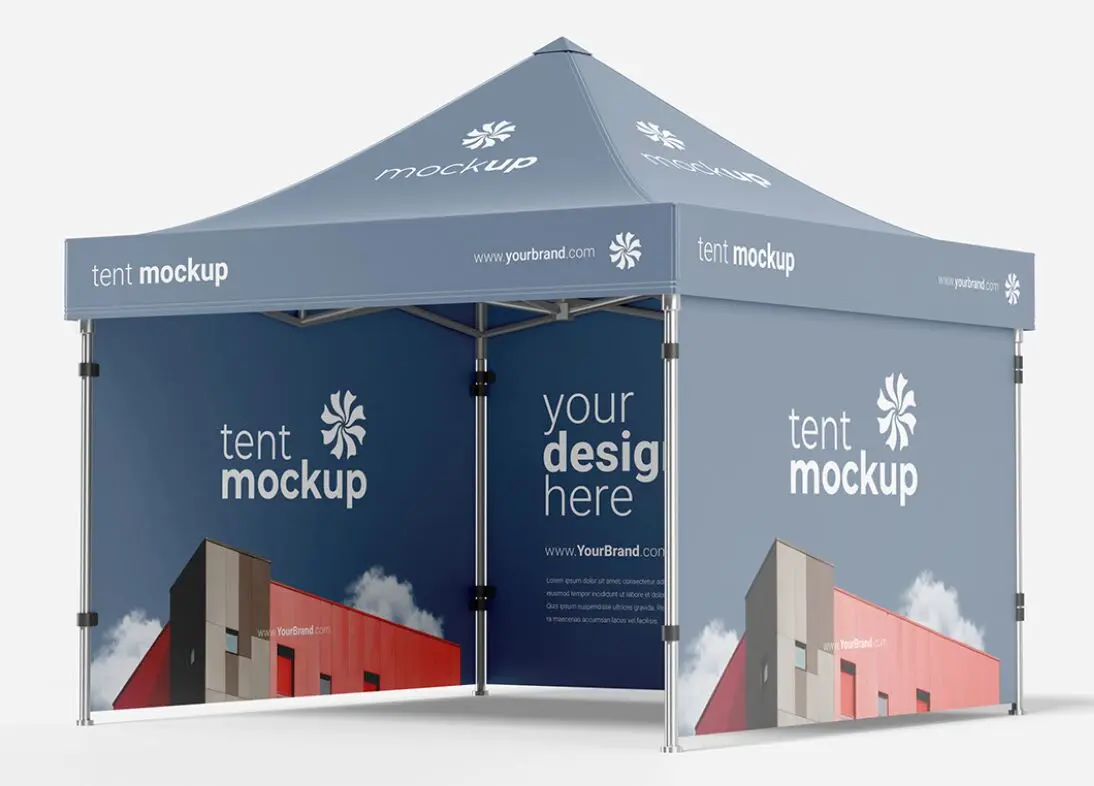 Free Realistic Tent PSD Mockup - TitanUI