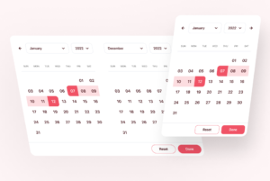 Minimal Clean Date Picker UI Design