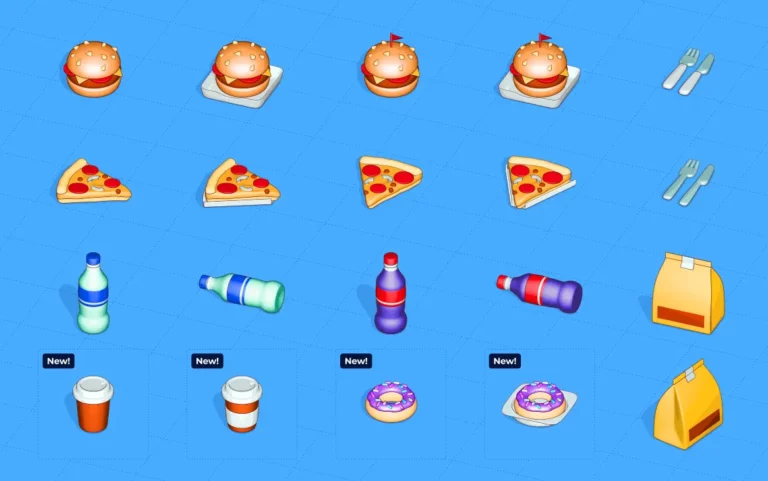 Isometric Food & Drink 3D Icons Figma