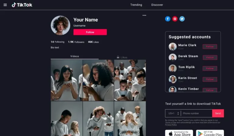 TikTok Profile Mockups Figma