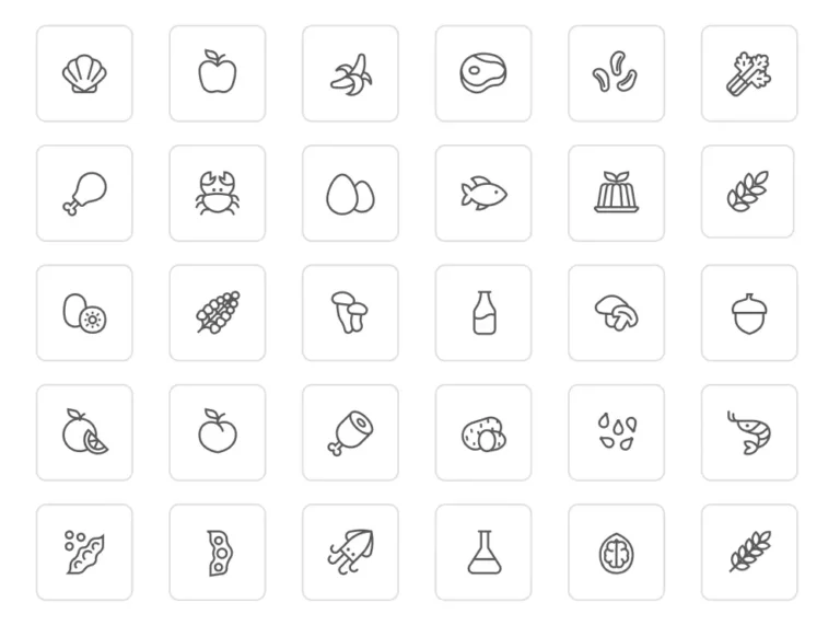 30 High Quality Food Line Icons Figma