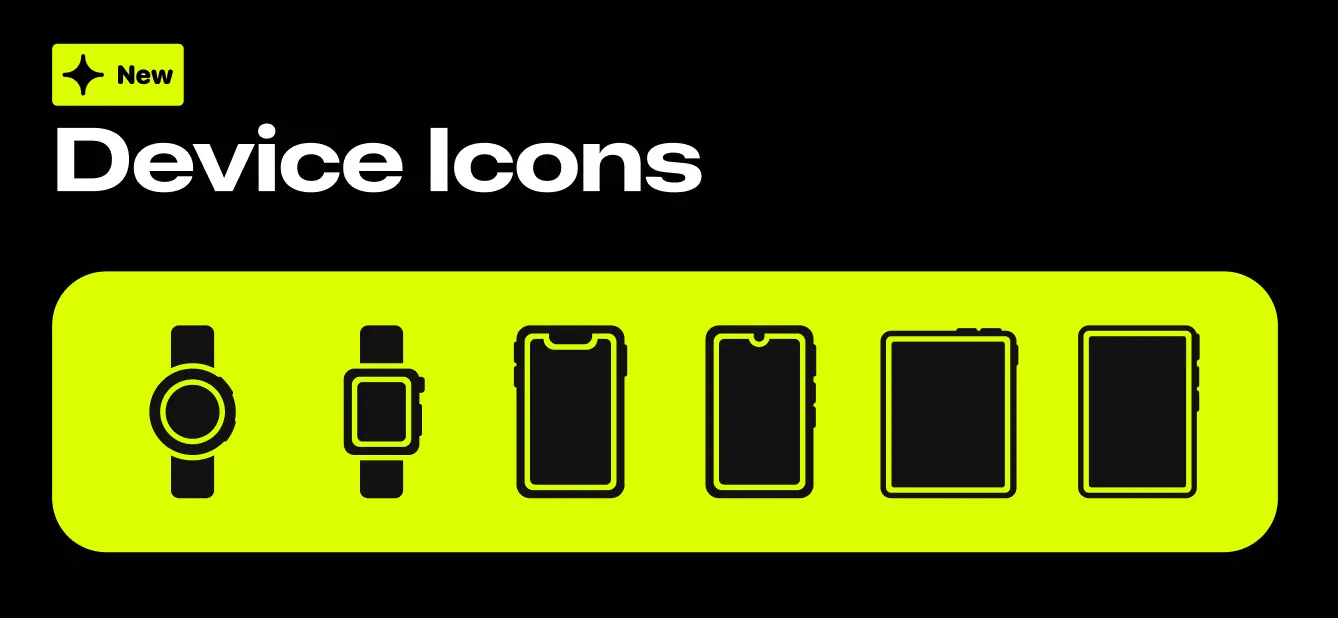 6 Minimal Device Icons Figma