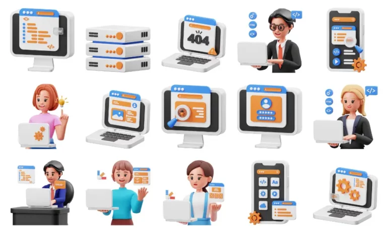 15 Web Development 3D Icons