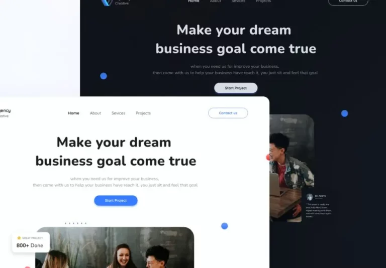 Creative Agency Landing Page Figma Template