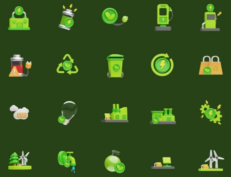 3D Electric Icons Pack Figma