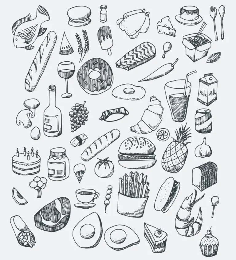 Hand Drawn Food Illustrations Pack Figma