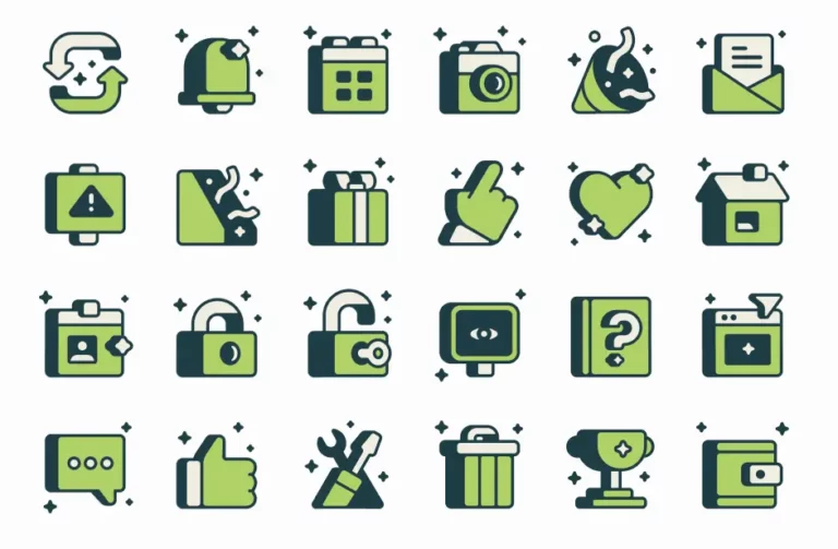 24 Retro Icons In 6+ Themes