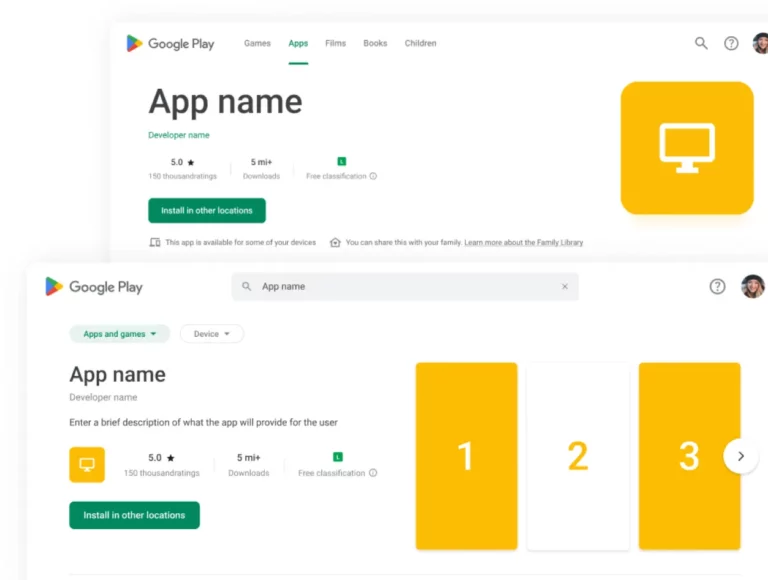 Google Play Store 2023 Mockup Figma