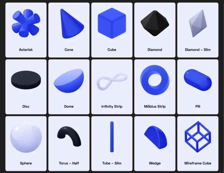 Mix & Match 3D Shapes Pack Figma