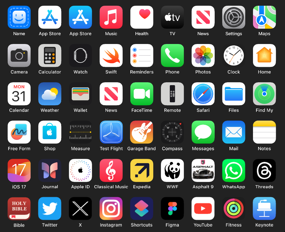 Free iOS 17 App Icons Figma - TitanUI