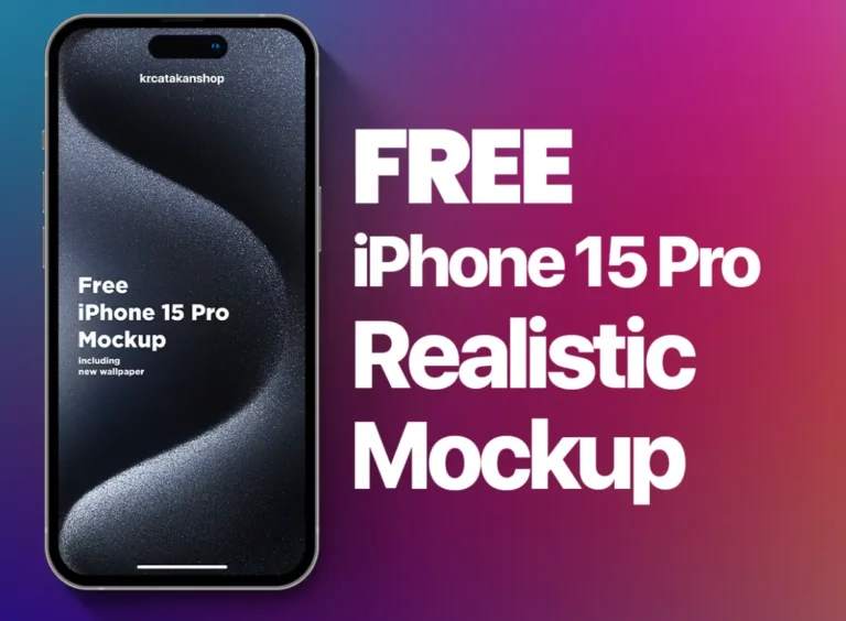 iPhone 15 Pro Mockup With New Wallpaper