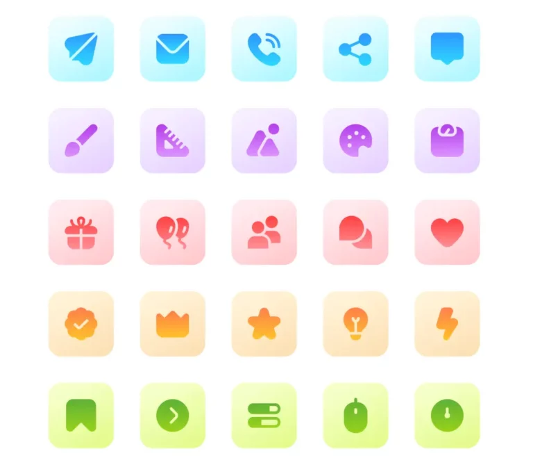 25 Classic Gradient Icons Figma