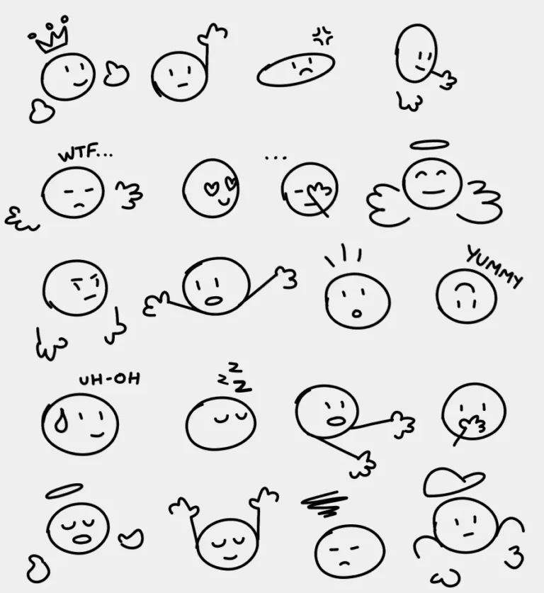 Hand Drawn Emojis Pack Figma