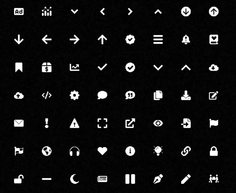 140+ Pixelated Vector Icons