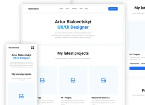 Mobile-friendly Portfolio Web Template Figma