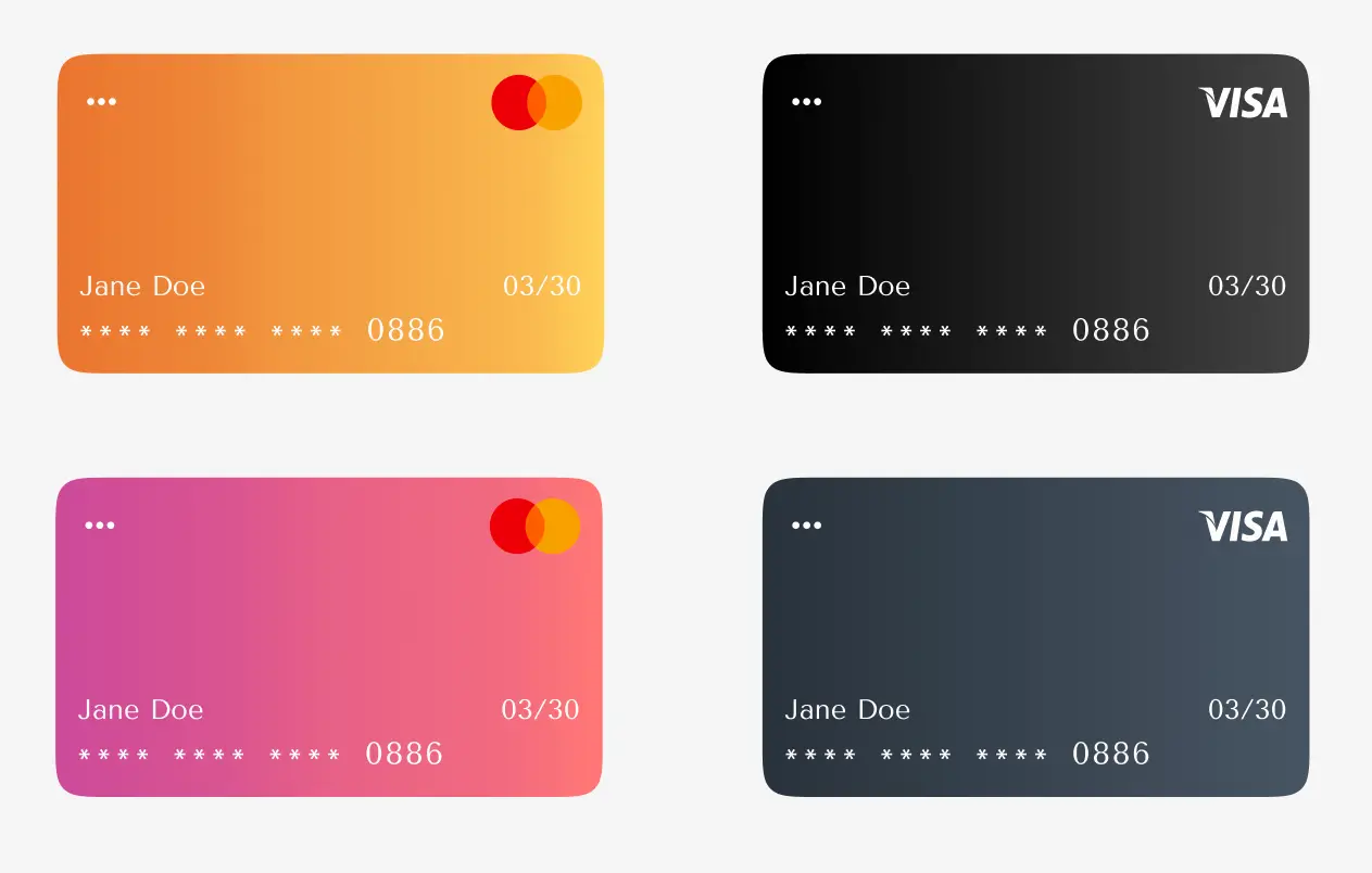 Download Free Credit Cards UI Mockups Pack Figma - Free Figma Mockups