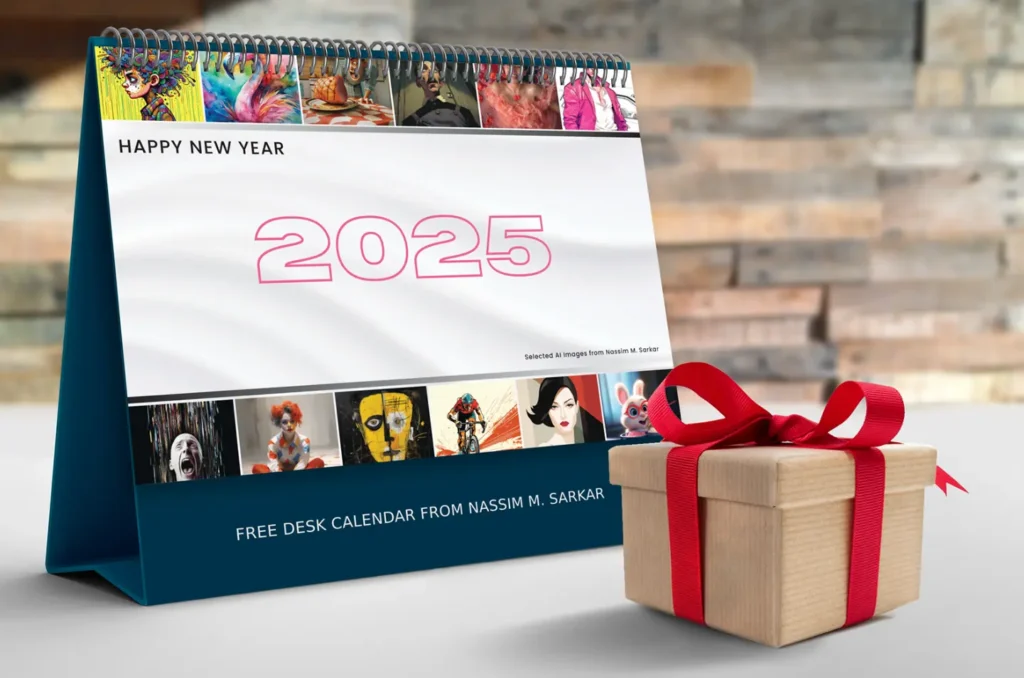 Illustrated 2025 Desk Calendar Printable PDF