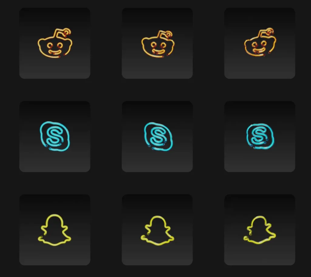 10+ Free 3D Neo Light Social Icons