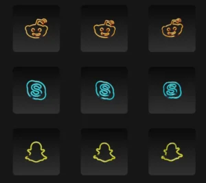 10+ Free 3D Neo Light Social Icons