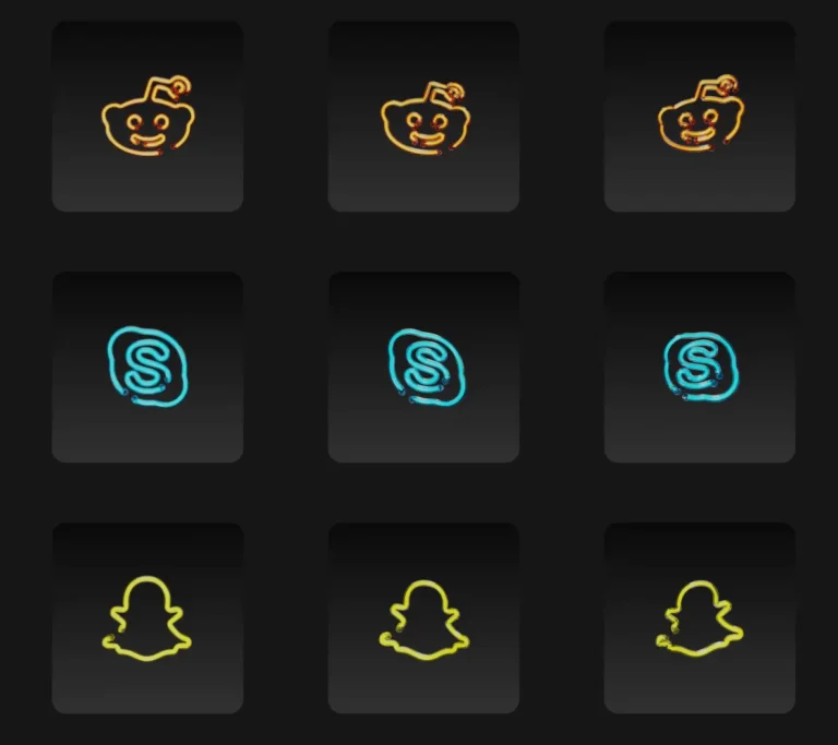 10+ Free 3D Neo Light Social Icons