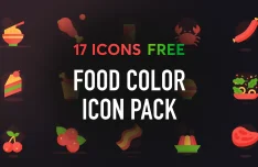 17 Free Food Color Icons Pack