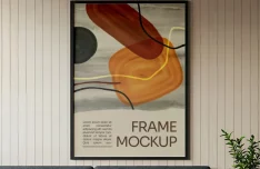 Realistic Frame Aesthetic PSD Mockup