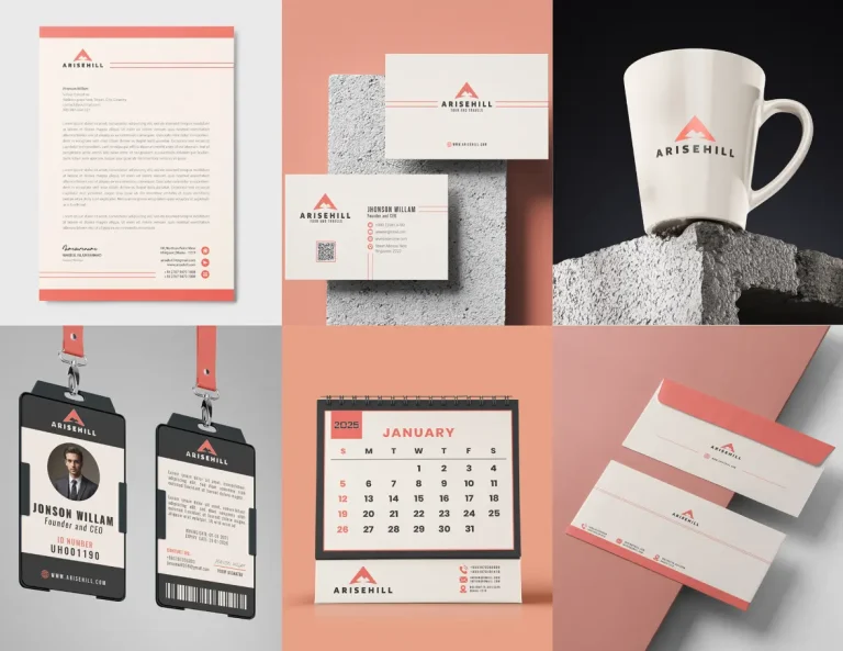 Modern Identity & Stationery Mockups Pack PSD