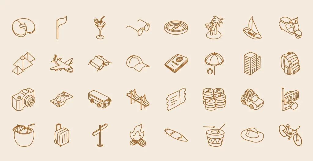 32 Isometric Travel Icons in Figma (1)