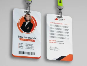 Realistic Modern ID Card Mockup
