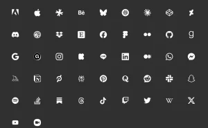 50+ Free Social & AI Icons