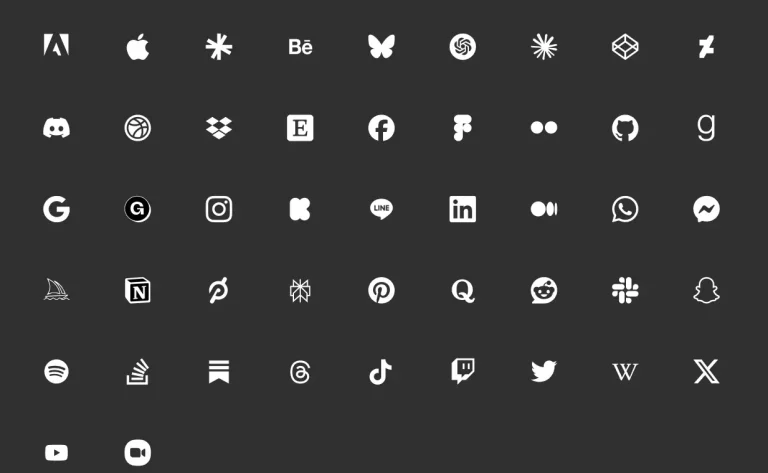 50+ Free Social & AI Icons