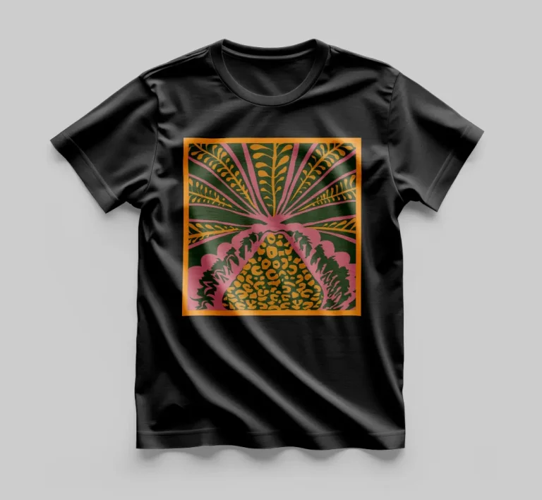 T-shirt Mockup with Custom Pattern