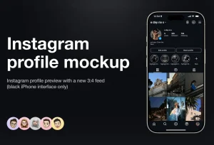 Instagram Profile Template (Dark Mode) in Figma