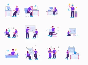 14 Free Education Illustrations for Figma