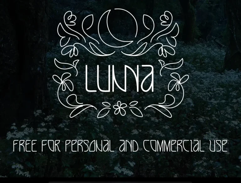 LUNNA Floral Font