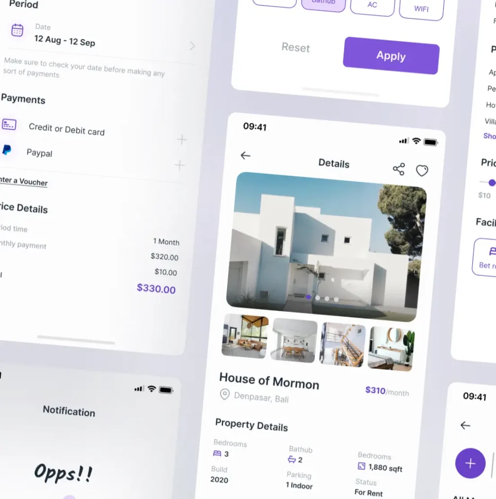 Modern Real Estate App UI Kit Figma