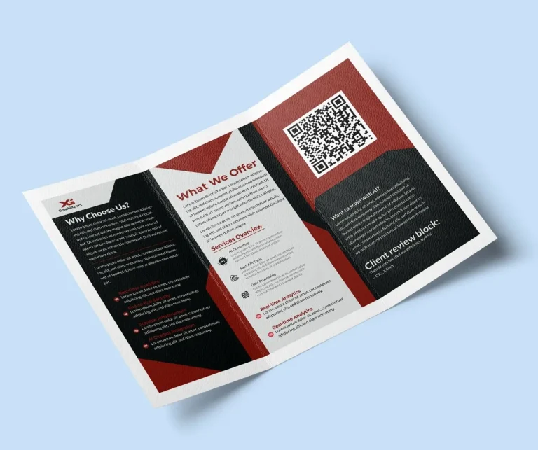 Modern Trifold Brochure Template for Adobe Illustrator