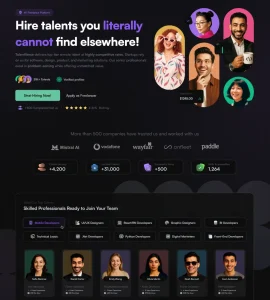 SaaS Hiring Platform Landing Page
