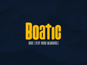 Boatica Bold Display Typeface
