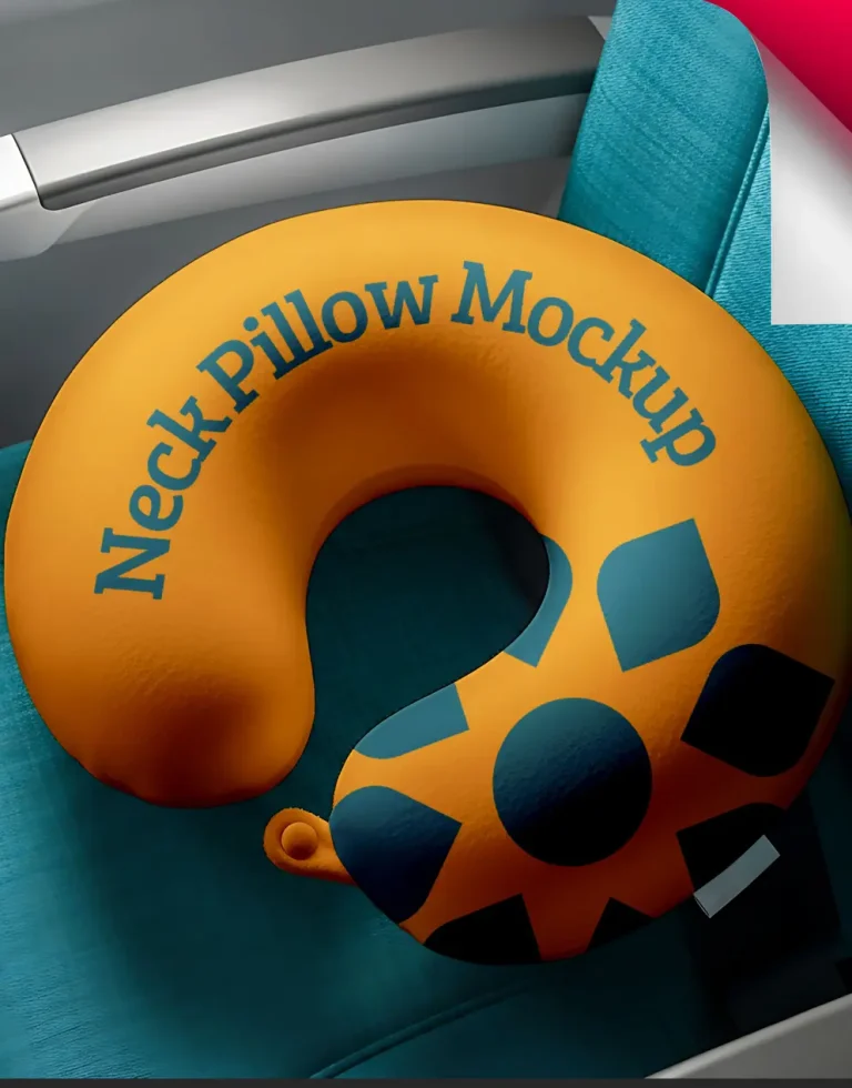 Neck Pillow Mockup for PSD