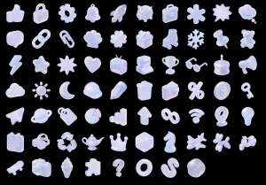 65+ Free Pastel Frosted Glass Icons in Figma
