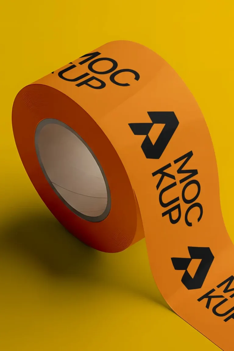 5K Quality Yellow Tape Mockup PSD