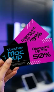 Cyber Monday Voucher PSD Mockup