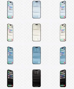 High-resolution iPhone 17 Air Figma Mockups