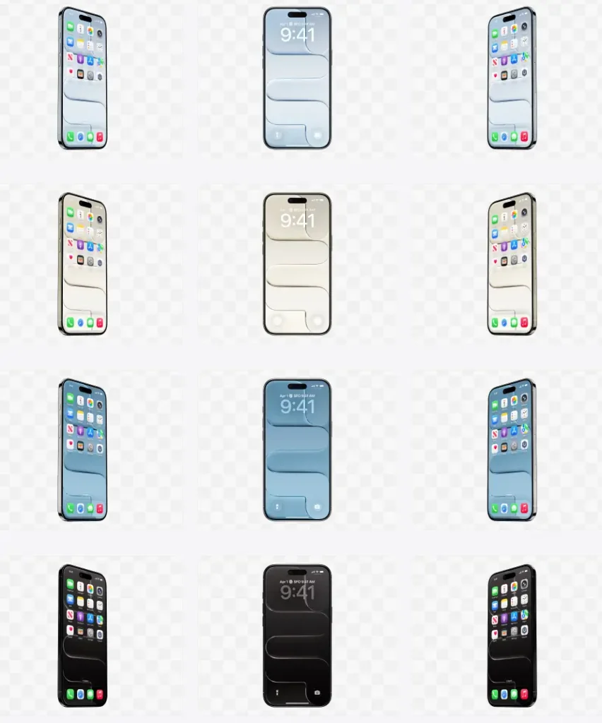 High-resolution iPhone 17 Air Figma Mockups