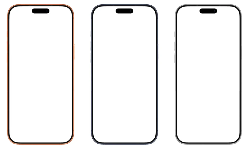 Minimal iPhone 17 Vector Mockup Set